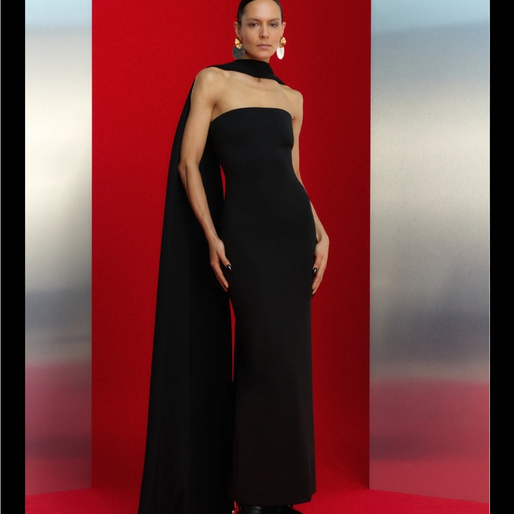 SOLACE London Ainhoa Maxi Dress in Black